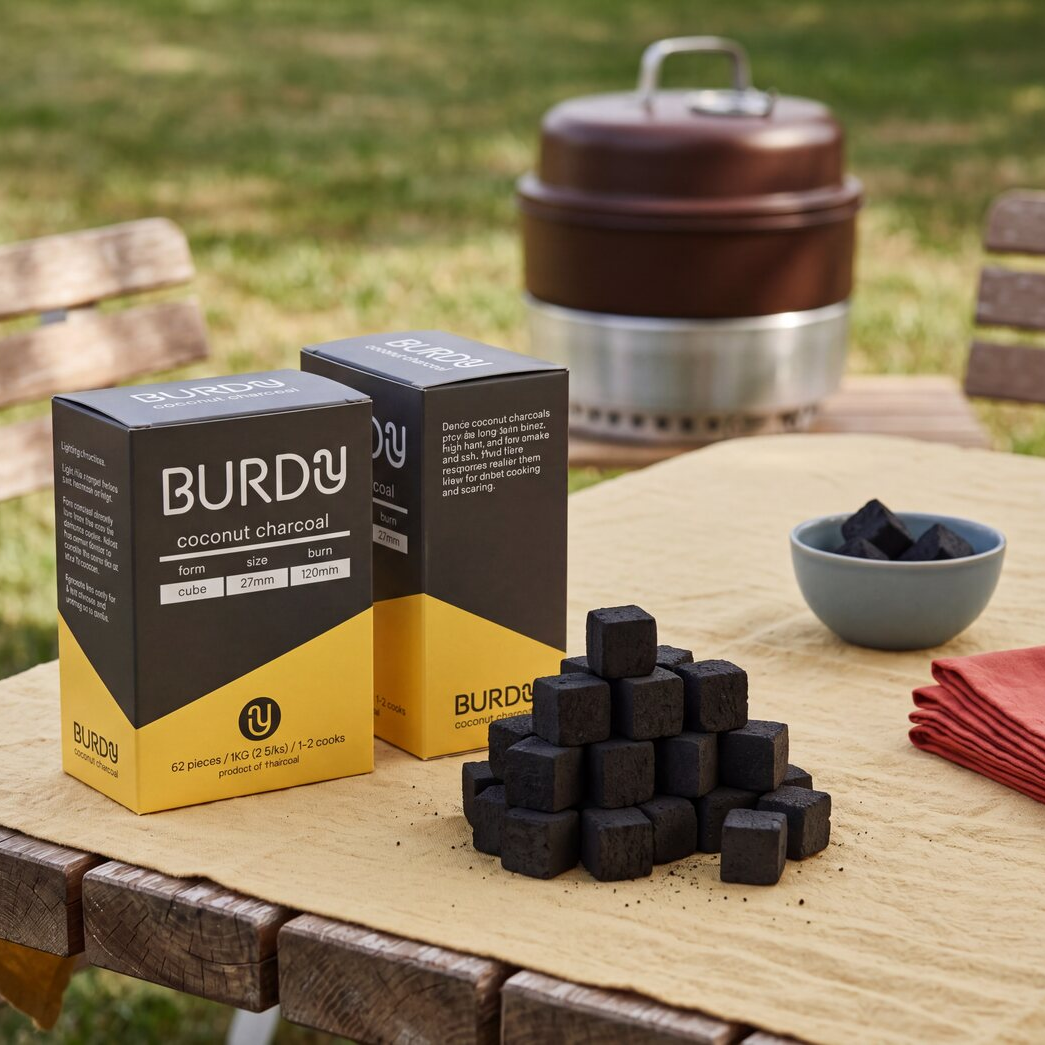 Burdy Premium Coconut Charcoal (4 pack)